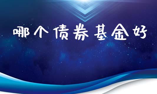 哪个债券基金好_https://m.15771688.com_期货手续费_第1张