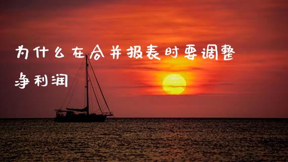 为什么在合并报表时要调整净利润_https://m.15771688.com_期货开户_第1张
