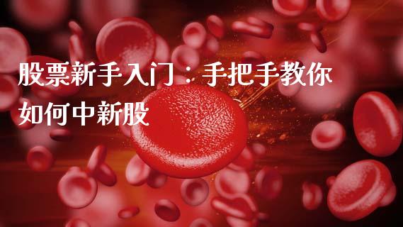 股票新手入门：手把手教你如何中新股_https://m.15771688.com_期货开户_第1张