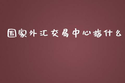 国家外汇交易中心指什么_https://m.15771688.com_道指实时行情_第1张