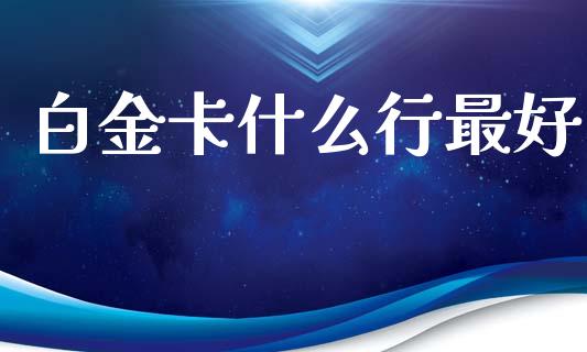 白金卡什么行最好_https://m.15771688.com_道指实时行情_第1张