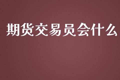 期货交易员会什么_https://m.15771688.com_期货开户_第1张