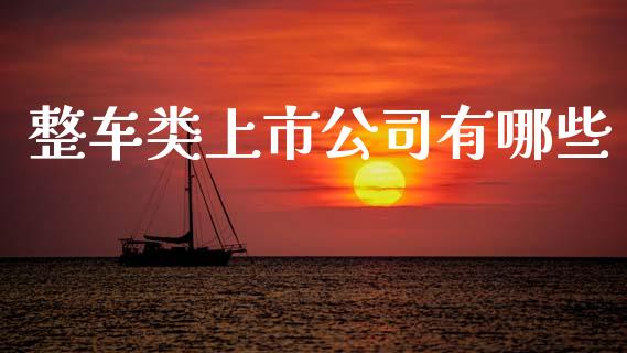 整车类上市公司有哪些_https://m.15771688.com_美国道指_第1张