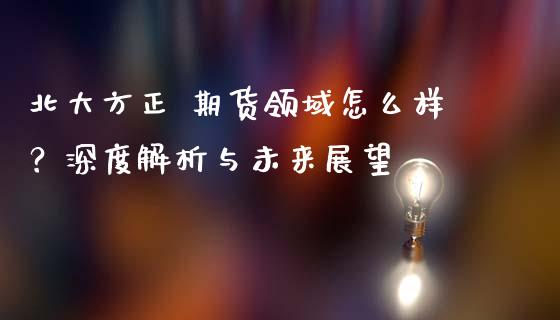 北大方正 期货领域怎么样？深度解析与未来展望_https://m.15771688.com_期货开户_第1张