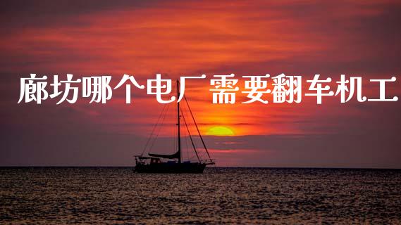 廊坊哪个电厂需要翻车机工_https://m.15771688.com_美国道指_第1张
