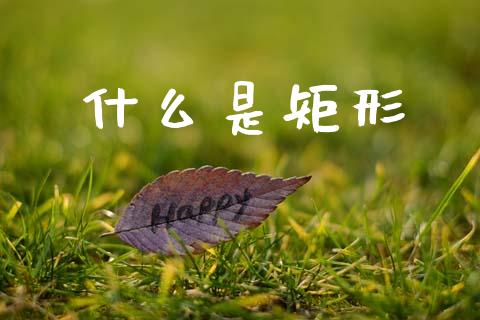 什么是矩形_https://m.15771688.com_美国道指_第1张