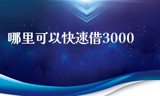 哪里可以快速借3000_https://m.15771688.com_期货开户_第1张
