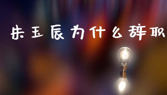 朱玉辰为什么辞职_https://m.15771688.com_道指实时行情_第1张