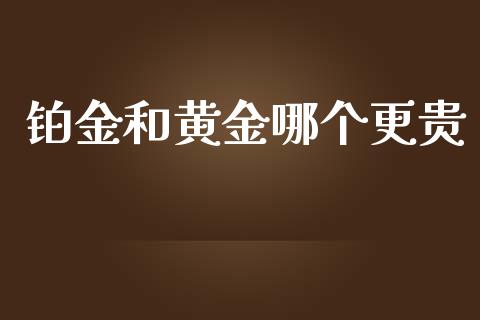 铂金和黄金哪个更贵_https://m.15771688.com_美国道指_第1张