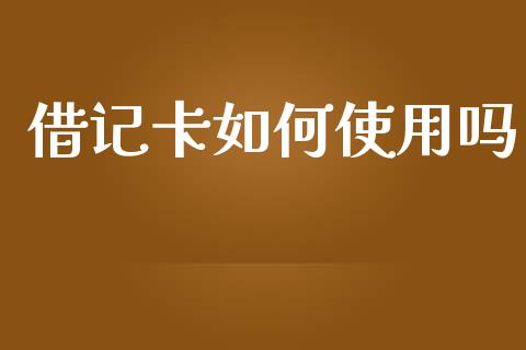 借记卡如何使用吗_https://m.15771688.com_美国道指_第1张