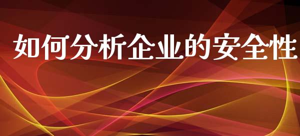 如何分析企业的安全性_https://m.15771688.com_期货开户_第1张