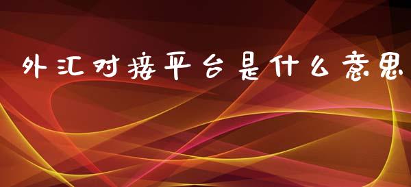 外汇对接平台是什么意思_https://m.15771688.com_道指实时行情_第1张
