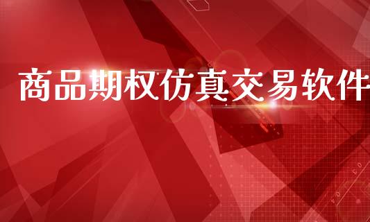 商品期权仿真交易软件_https://m.15771688.com_期货开户_第1张