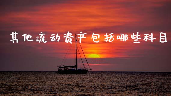 其他流动资产包括哪些科目_https://m.15771688.com_期货手续费_第1张