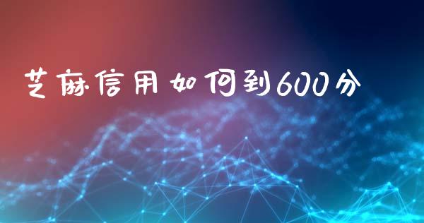 芝麻信用如何到600分_https://m.15771688.com_期货手续费_第1张