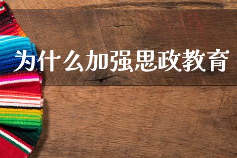 为什么加强思政教育_https://m.15771688.com_期货手续费_第1张
