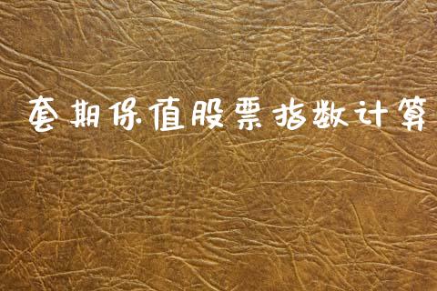 套期保值股票指数计算_https://m.15771688.com_期货开户_第1张