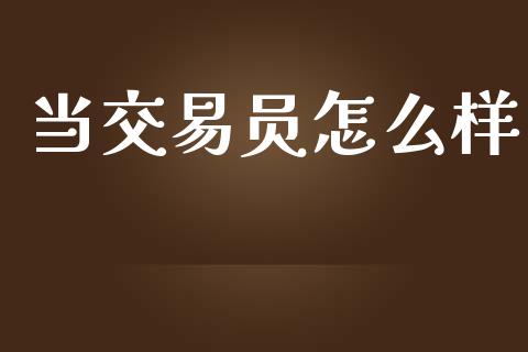 当交易员怎么样_https://m.15771688.com_美国道指_第1张
