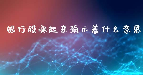 银行股涨起来预示着什么意思_https://m.15771688.com_美国道指_第1张