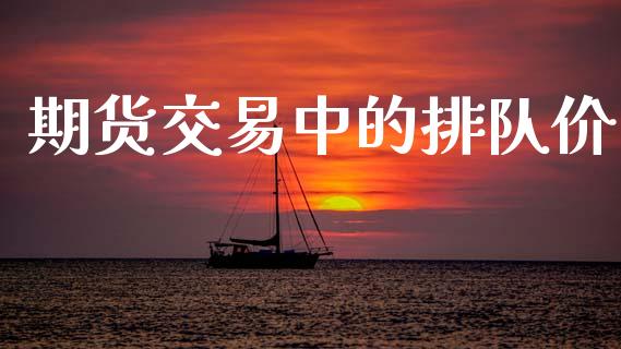 期货交易中的排队价_https://m.15771688.com_期货手续费_第1张