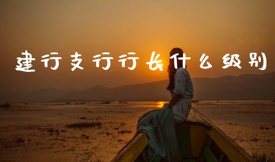 建行支行行长什么级别_https://m.15771688.com_美国道指_第1张