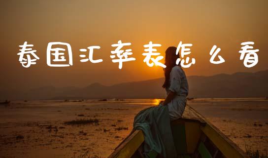 泰国汇率表怎么看_https://m.15771688.com_美国道指_第1张