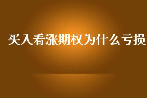 买入看涨期权为什么亏损_https://m.15771688.com_期货手续费_第1张