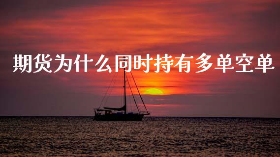 期货为什么同时持有多单空单_https://m.15771688.com_期货手续费_第1张