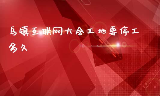 乌镇互联网大会工地要停工多久_https://m.15771688.com_期货开户_第1张