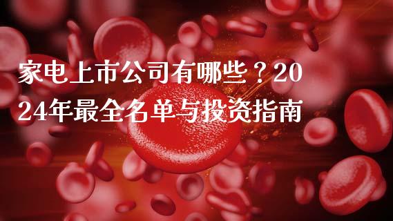 家电上市公司有哪些？2024年最全名单与投资指南_https://m.15771688.com_期货手续费_第1张