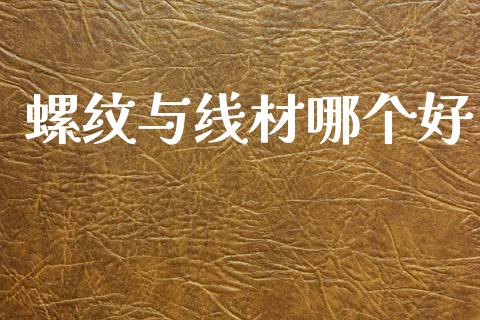 螺纹与线材哪个好_https://m.15771688.com_道指实时行情_第1张