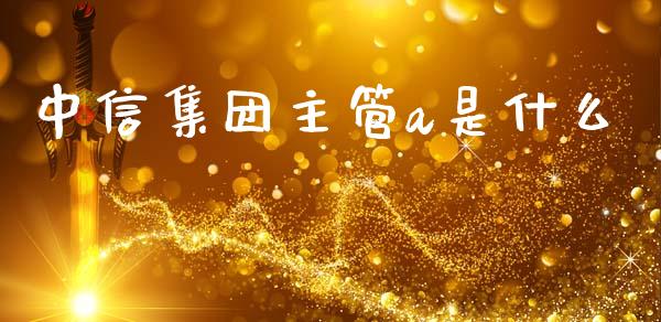 中信集团主管a是什么_https://m.15771688.com_期货手续费_第1张