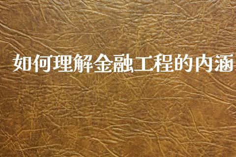 如何理解金融工程的内涵_https://m.15771688.com_期货手续费_第1张