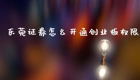 东莞证券怎么开通创业板权限_https://m.15771688.com_道指实时行情_第1张