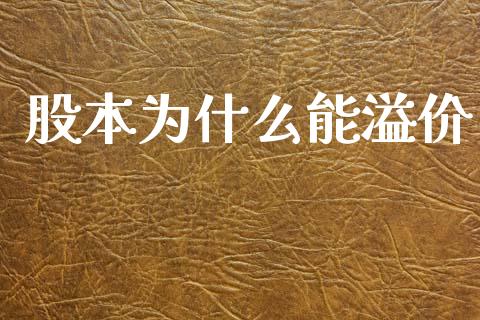 股本为什么能溢价_https://m.15771688.com_美国道指_第1张