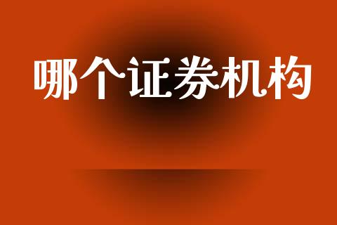 哪个证券机构_https://m.15771688.com_期货手续费_第1张