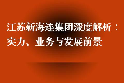 江苏新海连集团深度解析：实力、业务与发展前景_https://m.15771688.com_道指实时行情_第1张