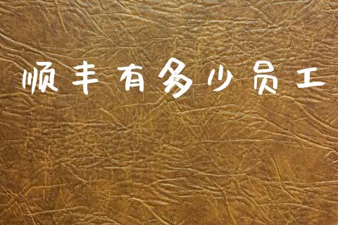 顺丰有多少员工_https://m.15771688.com_道指实时行情_第1张