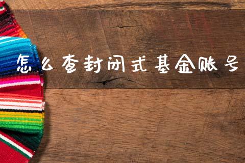 怎么查封闭式基金账号_https://m.15771688.com_美国道指_第1张