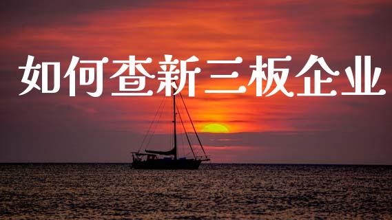 如何查新三板企业_https://m.15771688.com_道指实时行情_第1张
