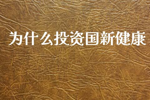 为什么投资国新健康_https://m.15771688.com_美国道指_第1张
