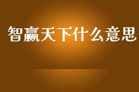 智赢天下什么意思_https://m.15771688.com_美国道指_第1张