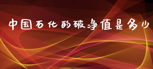 中国石化的破净值是多少_https://m.15771688.com_期货开户_第1张