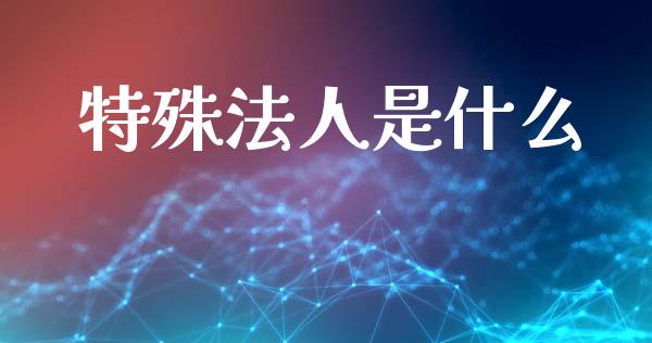 特殊法人是什么_https://m.15771688.com_期货开户_第1张