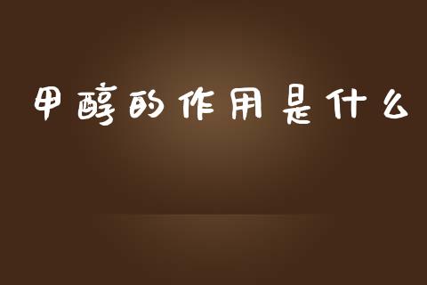 甲醇的作用是什么_https://m.15771688.com_美国道指_第1张