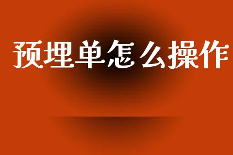 预埋单怎么操作_https://m.15771688.com_美国道指_第1张