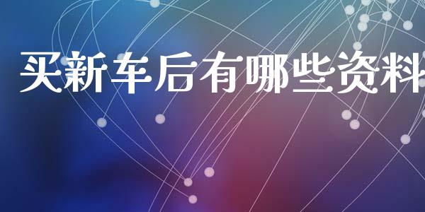 买新车后有哪些资料_https://m.15771688.com_美国道指_第1张