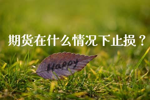 期货在什么情况下止损？_https://m.15771688.com_美国道指_第1张