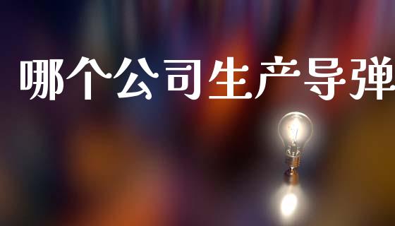 哪个公司生产导弹_https://m.15771688.com_期货手续费_第1张