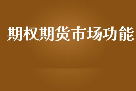 期权期货市场功能_https://m.15771688.com_期货手续费_第1张